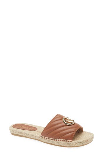 Shop Valentino By Mario Valentino Clavel Espadrille Slide Sandal In Brown
