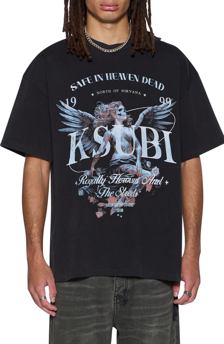 Ksubi Spirit Ekcess Graphic T-Shirt, Main, color, Charcoal