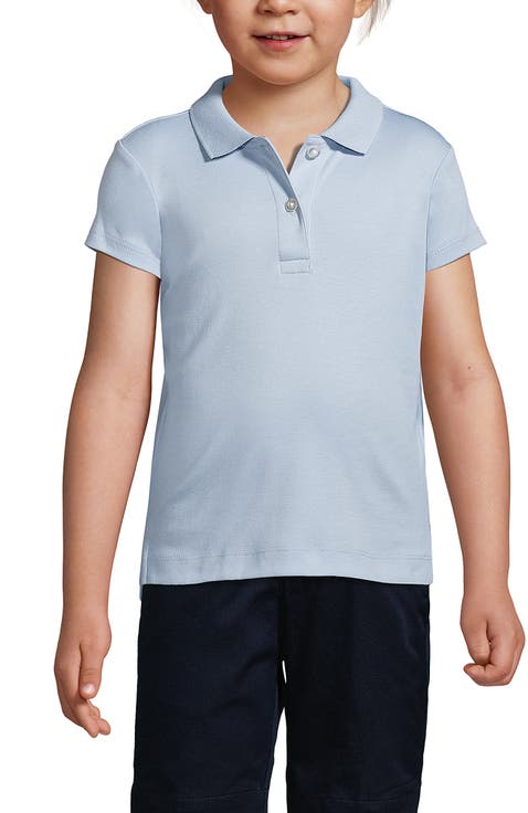School Uniform Girls Short Sleeve Feminine Fit Interlock Polo Shirt