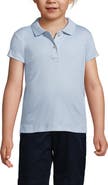 Lands' End School Uniform Girls Short Sleeve Feminine Fit Interlock Polo Shirt