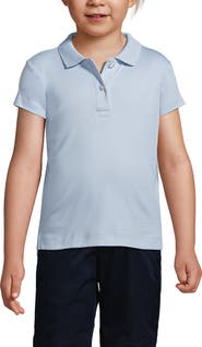 Lands' End School Uniform Girls Short Sleeve Feminine Fit Interlock Polo Shirt
