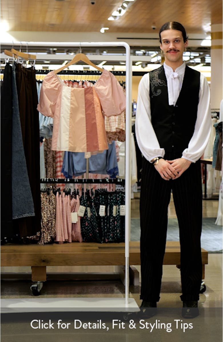 Puff Sleeve Colorblock Top, sales video thumbnail