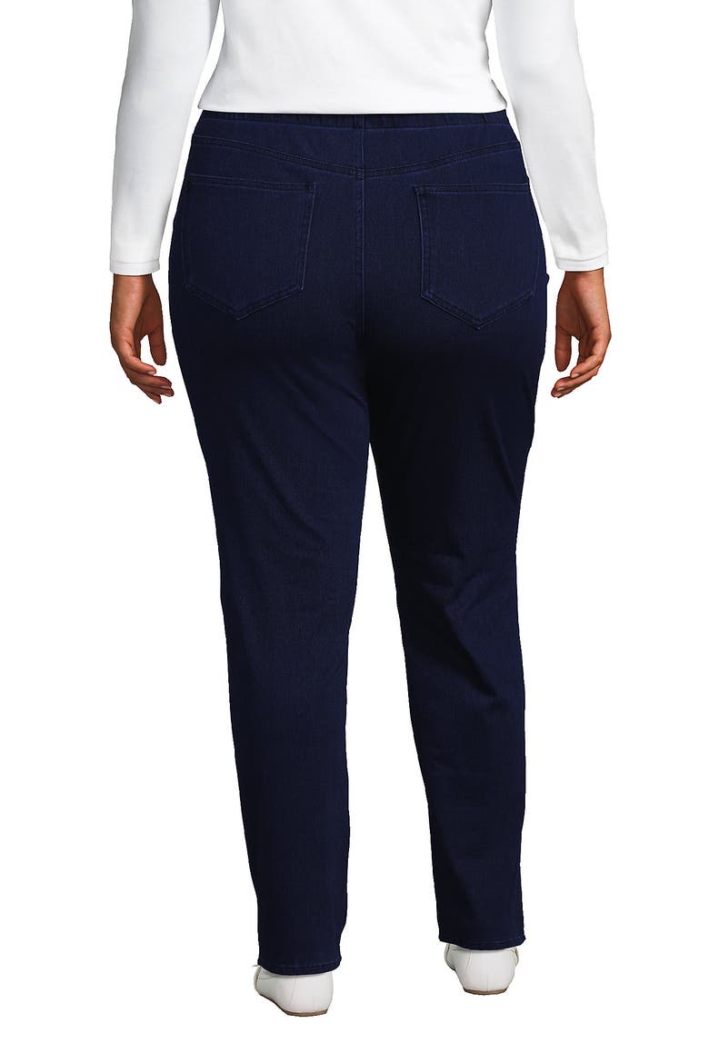 Starfish High Rise Knit Denim Straight Jeans, Alternate, color, Dark Indigo