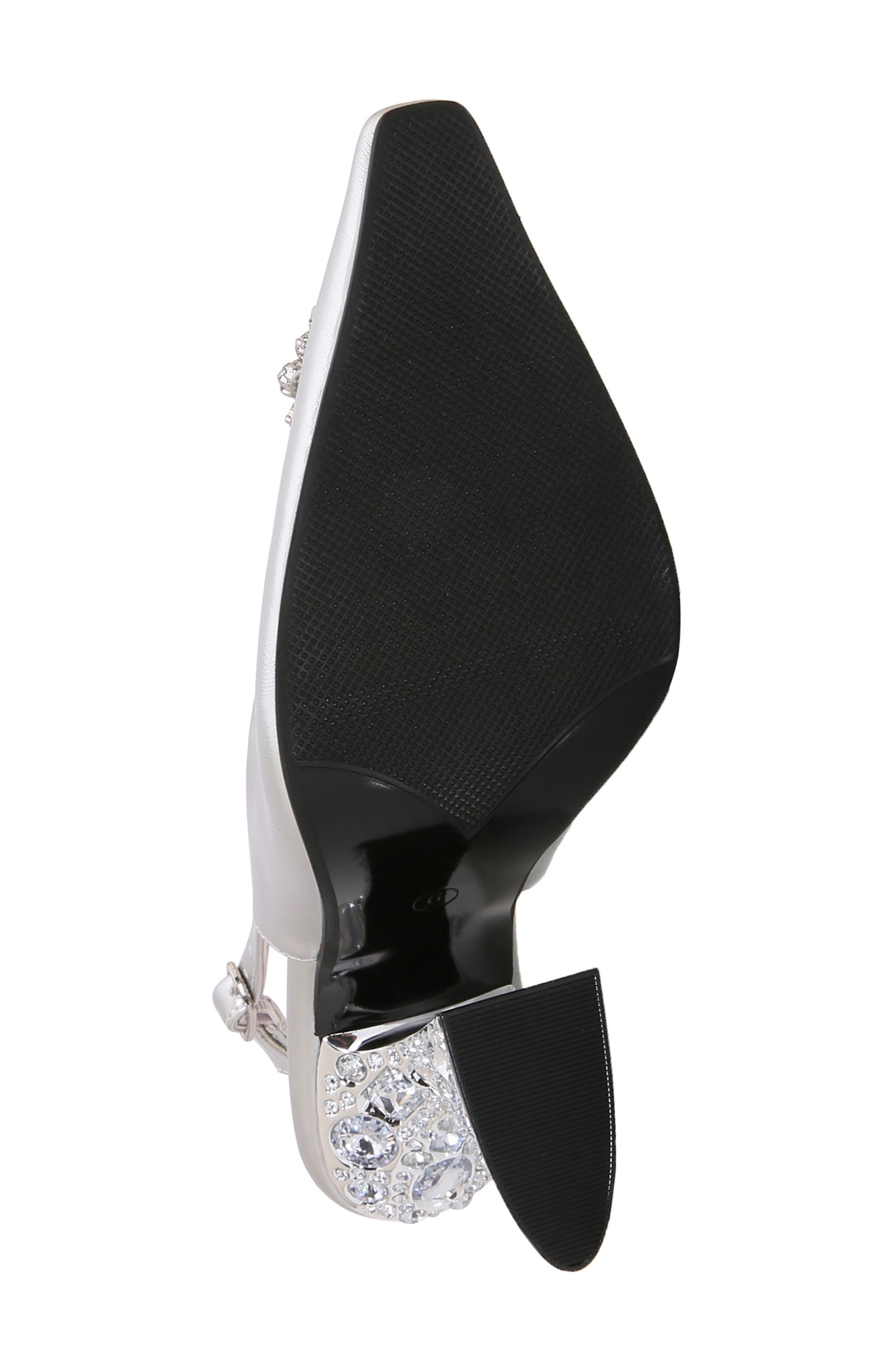 Spotlight Pointed Toe Slingback Pump, Alternate, color, SILVER