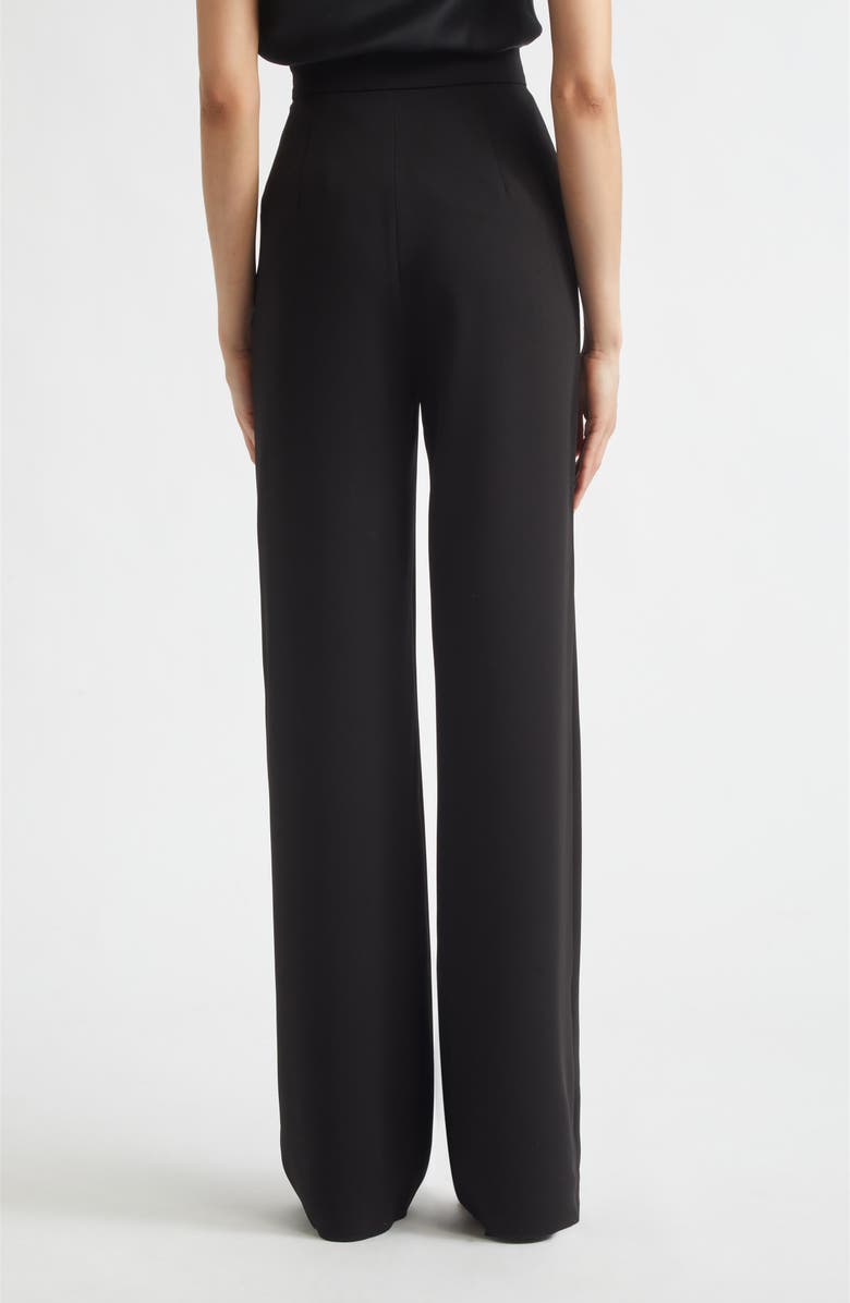 Max Mara High Waist Cady Straight Leg Pants, Alternate, color, Black