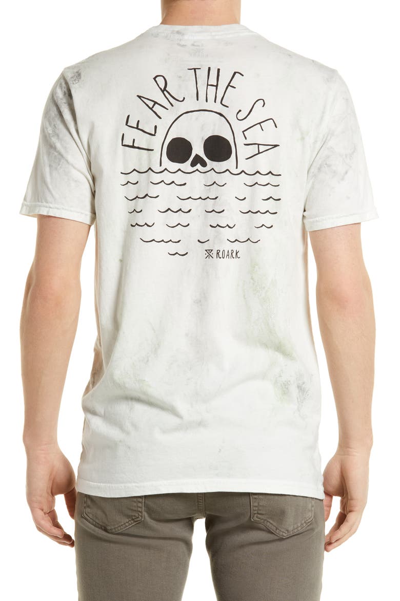 Fear the Sea Tie Dye Graphic Tee, Alternate, color, BLUE GREY