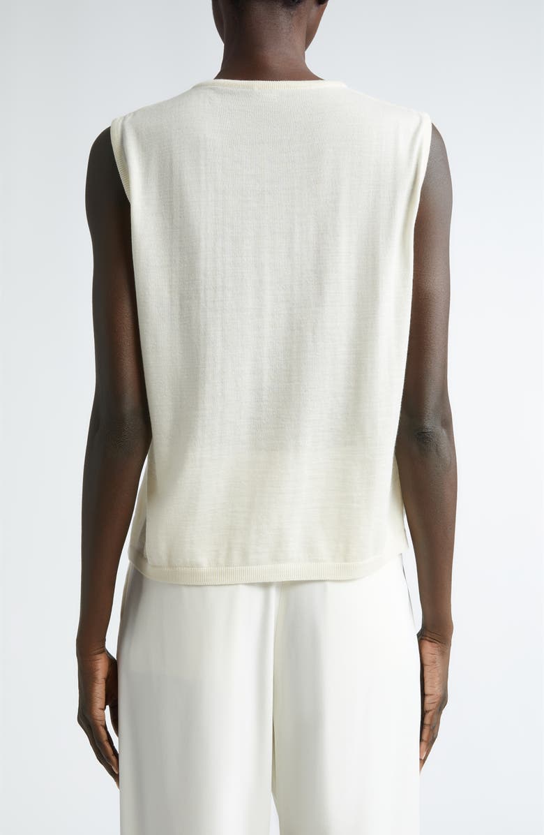 Giambattista Valli Floral Embroidered Cashmere & Silk Knit Top, Alternate, color, 