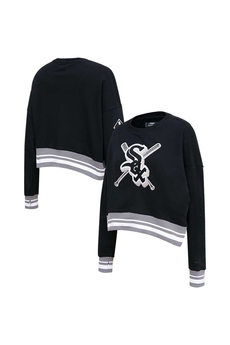 Women's Pro Standard Black Chicago White Sox Mash Up Pullover Sweatshirt, Main, color, Black