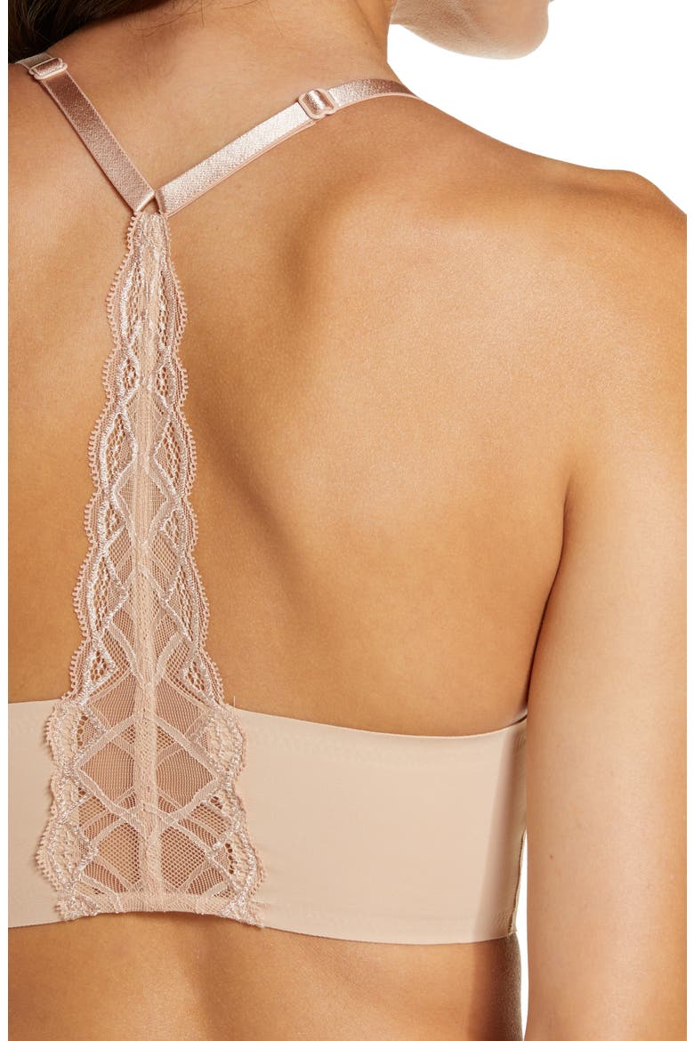 Triangle Lace Racerback Bralette, Alternate, color, DESERT