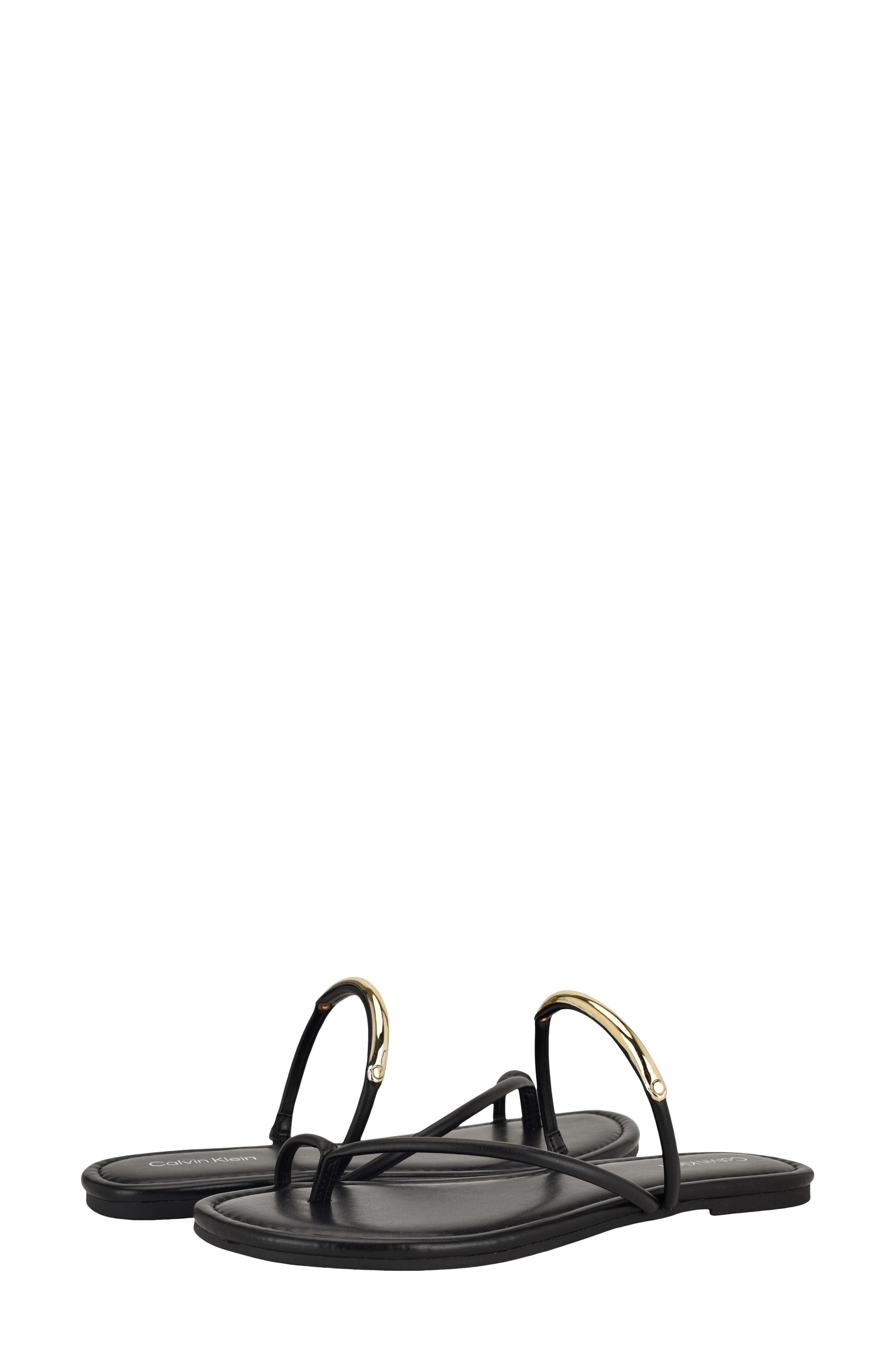 Calvin Klein Bienna Toe Loop Sandal, Alternate, color, 