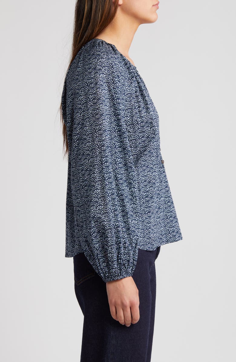 Rails Indi Print Cotton Balloon Sleeve Top, Alternate, color, Midnight Dahlia