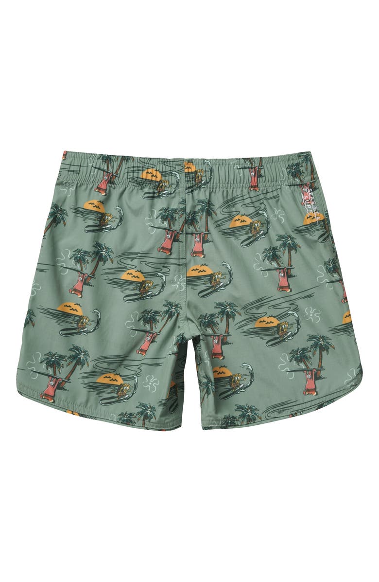 SEAESTA SURF x SpongeBob<sup>®</sup> Kids' Retro Style Board Shorts, Alternate, color, 