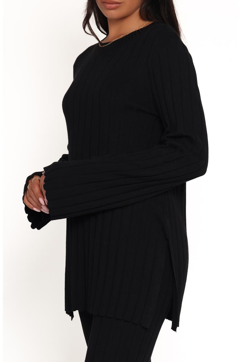 Silvie Rib Pajamas, Alternate, color, BLACK