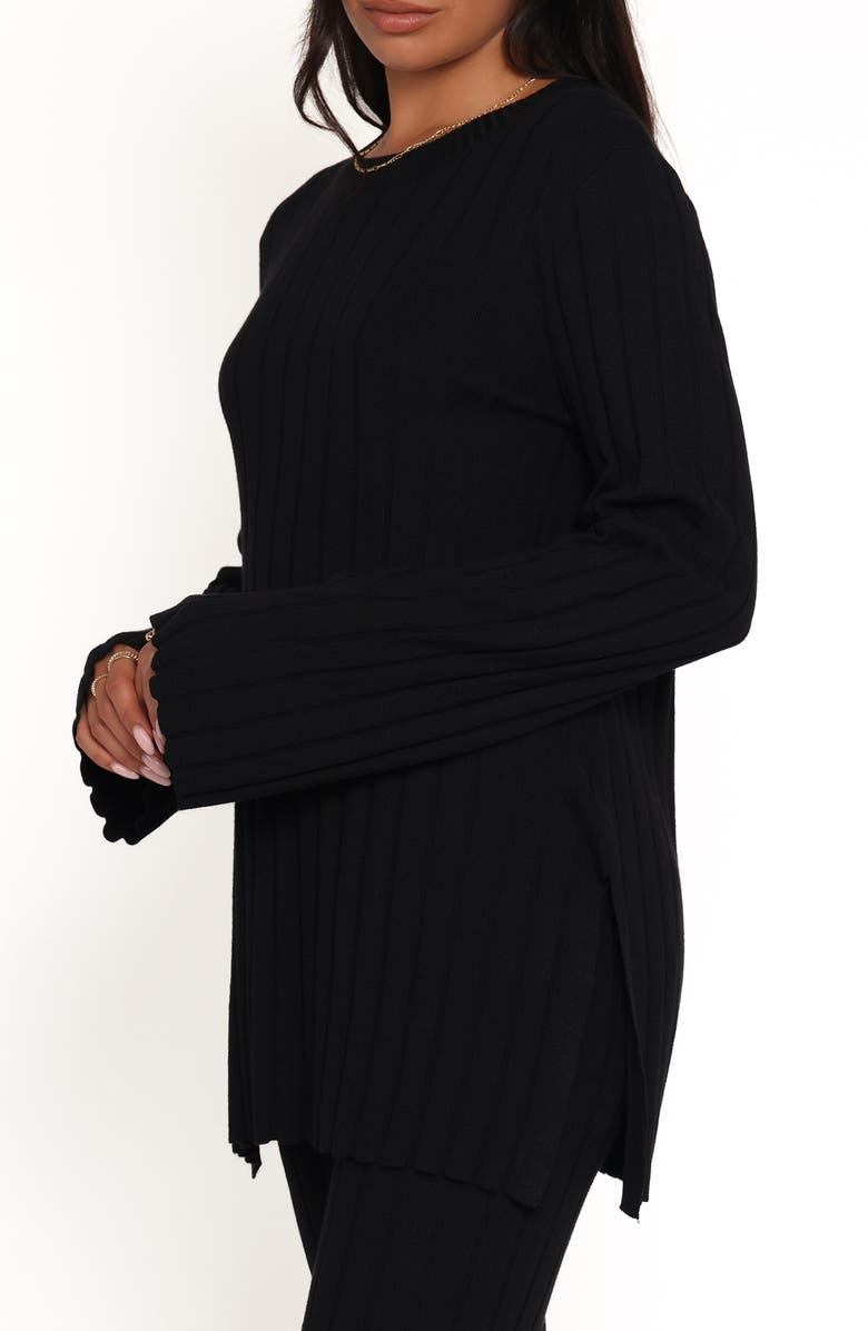 Petal 
Pup Silvie Rib Pajamas, Alternate, color, Black