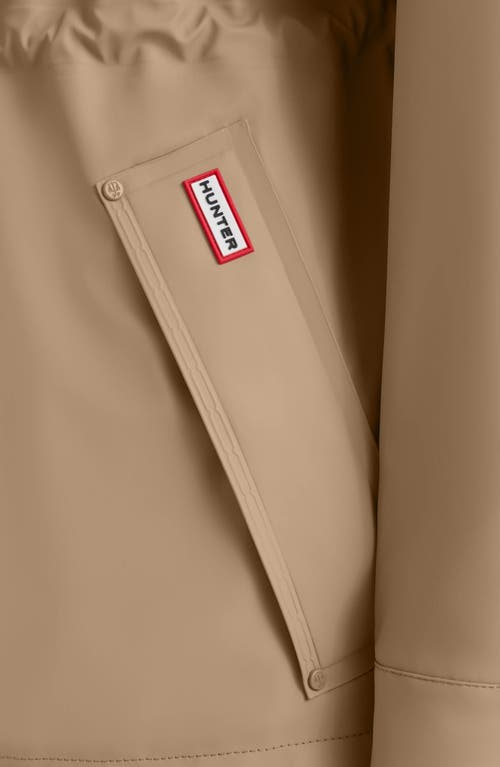 Hunter Abbey Short Rubberized Rain Jacket In Brown