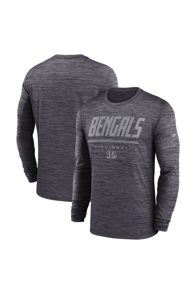 Men's Nike Black Cincinnati Bengals Sideline Offensive Transition Velocity Dri-FIT Long Sleeve T-Shirt, Main, color, Black