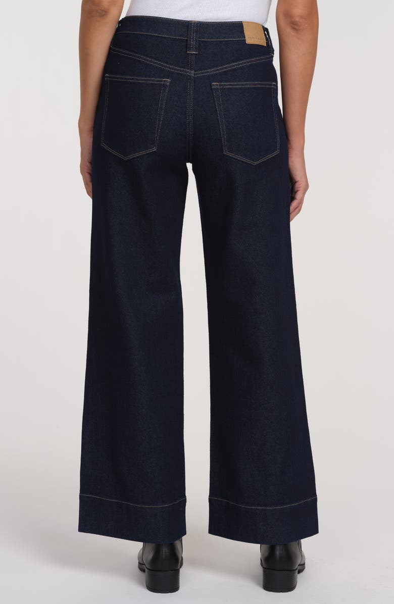 Sanctuary Denim Ekara Mid Rise Novelty Button Fly Slim Wide Jeans, Alternate, color, Dark Wash