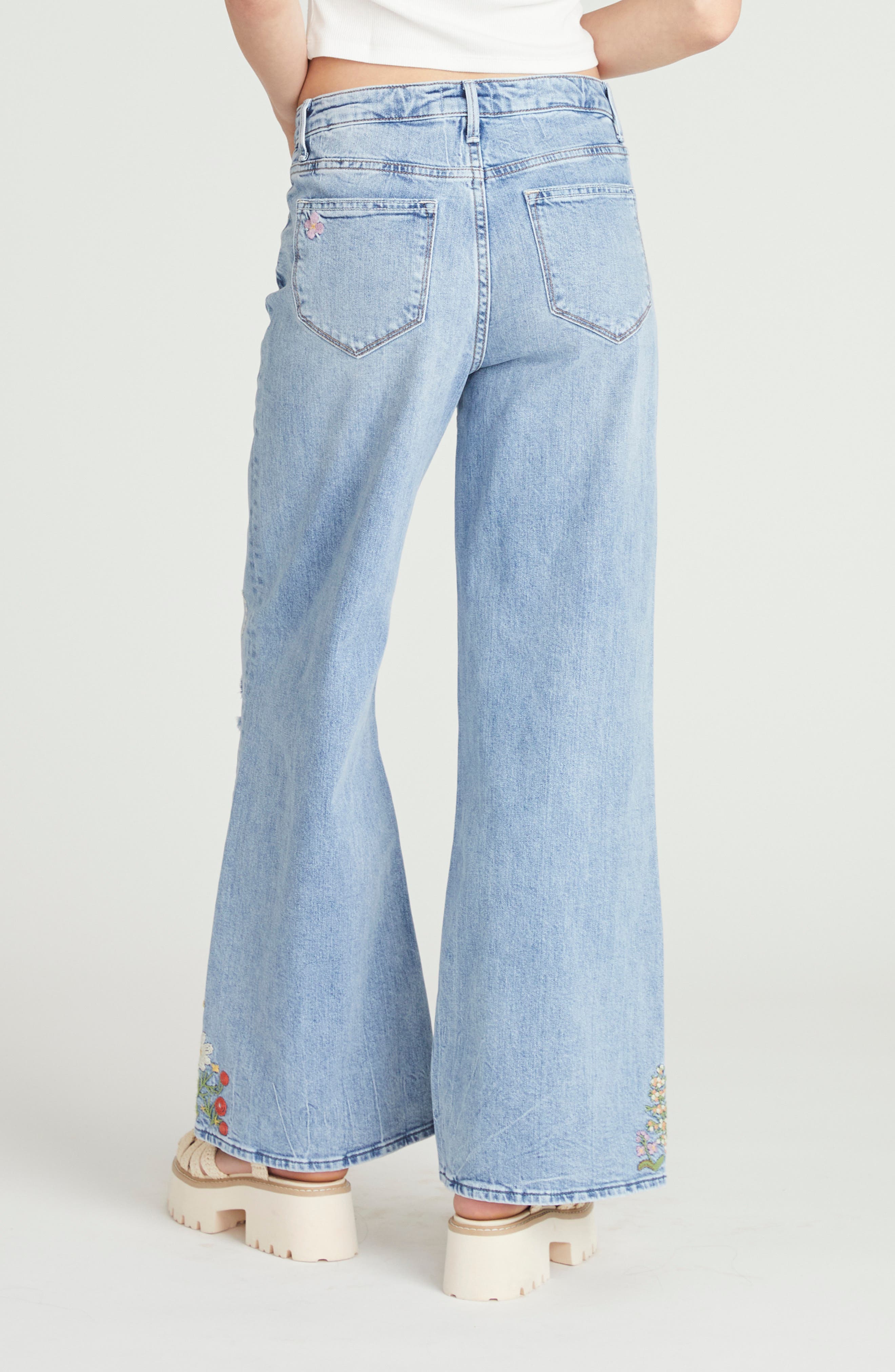 Marlena Distressed Wide Leg Jeans - image 2