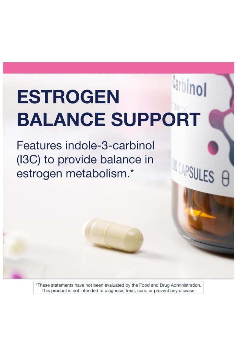 Indole-3-Carbinol Estrogen Balance Support Supplement 180 Capsules, Alternate, color, None