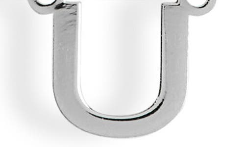 Meshmerise Diamond Initial Charm Necklace In Metallic