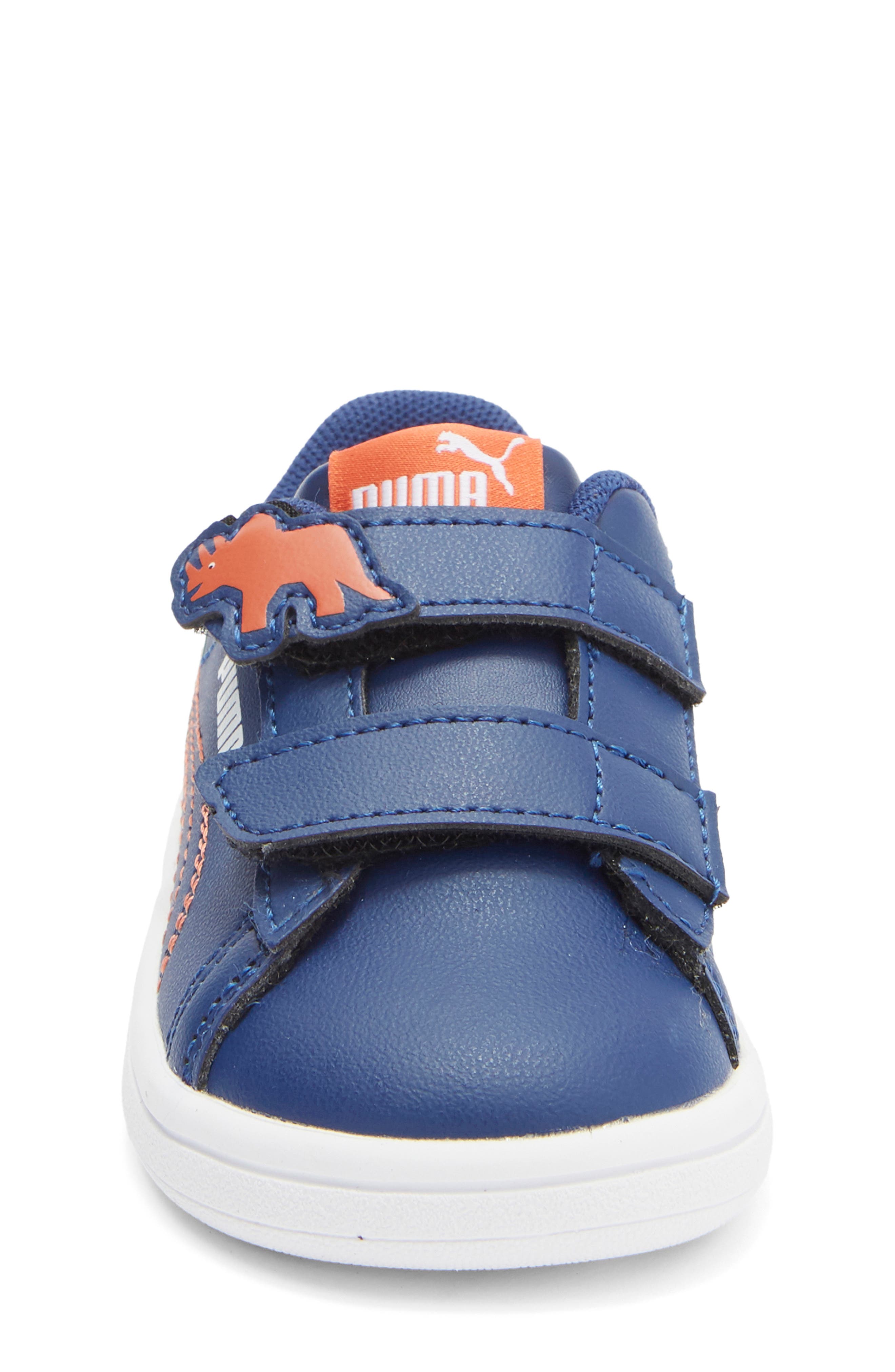 PUMA Kids' Smash 3.0 Dino Sneaker, Alternate, color, Blue Jewel/ Green Fruit