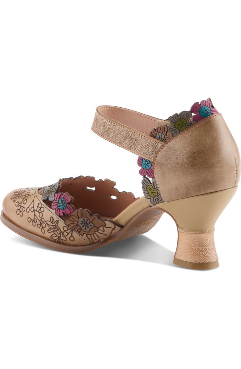 L'Artiste by Spring Step Happydance Ankle Strap Pump, Alternate, color, Beige Multi