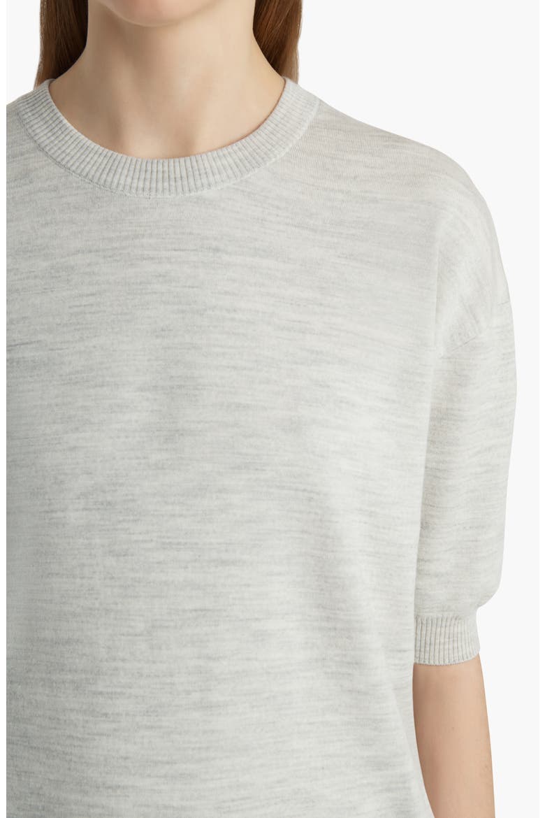 Faye Short Sleeve Sweater, Alternate, color, CLOUD