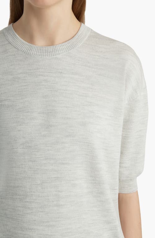 Khaite Faye Short Sleeve Sweater In Gray