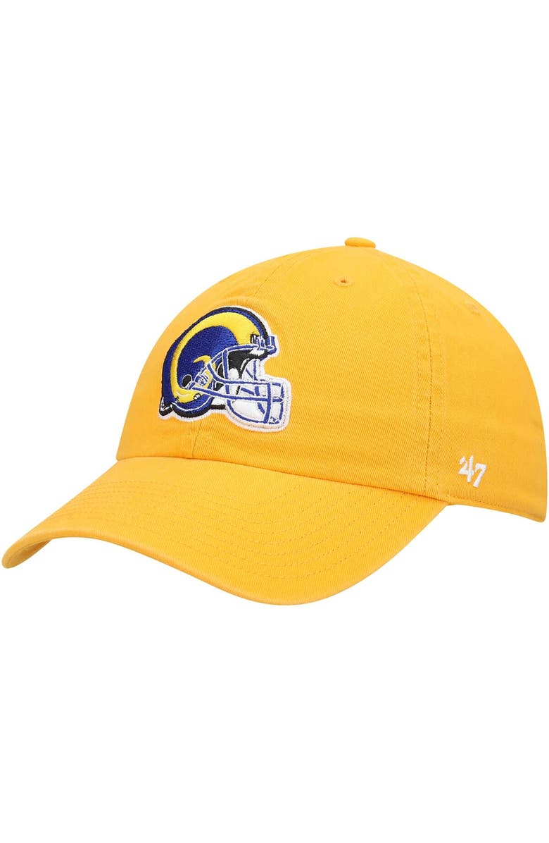 '47 Men's '47 Gold Los Angeles Rams Clean Up Legacy Adjustable Hat, Main, color, Gold