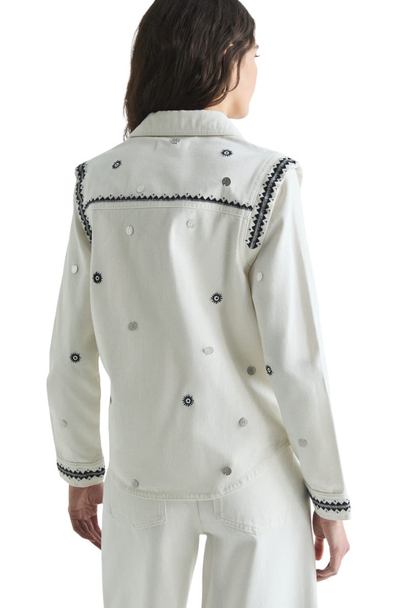 Scalpers Denim Print Shirt, Alternate, color, Ecru