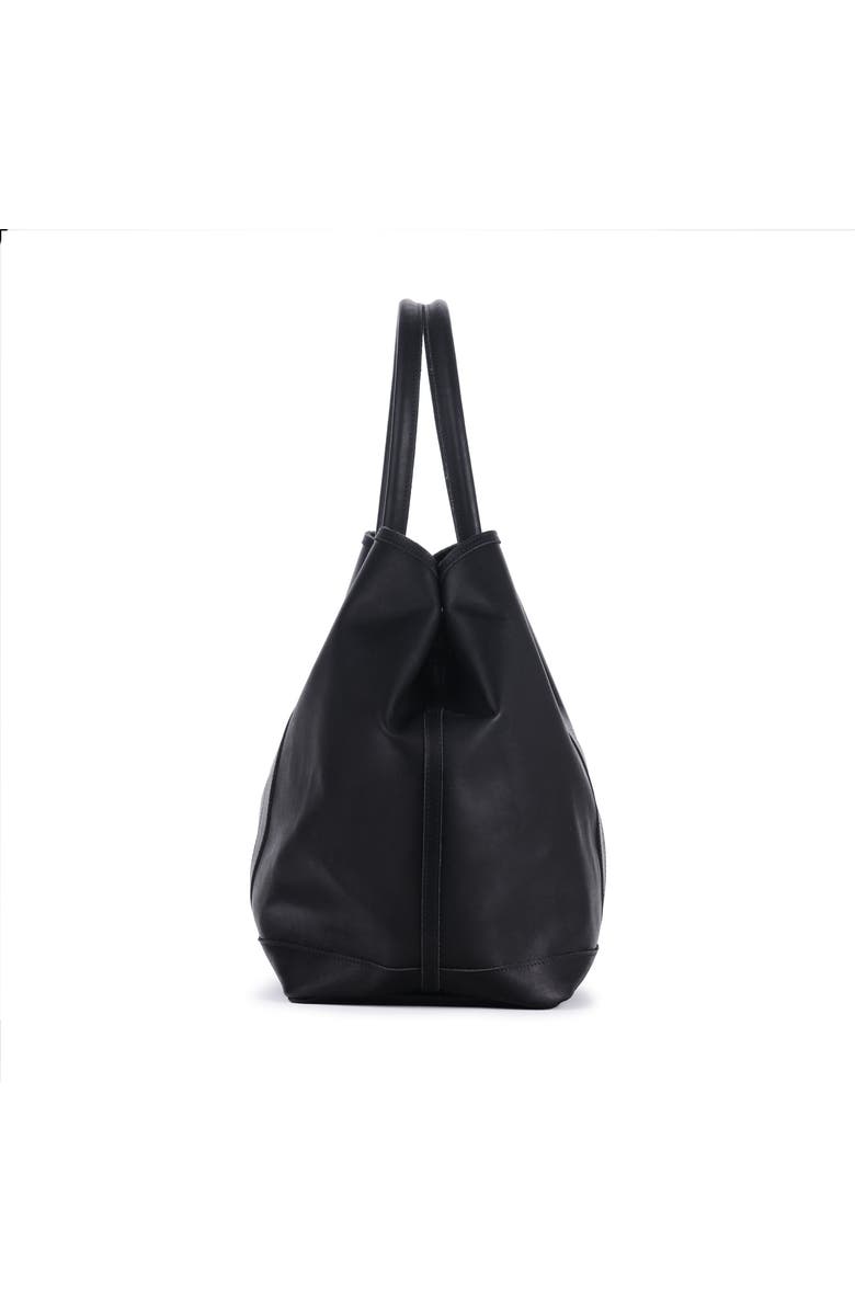 Ezra Arthur Audrey American Steer Leather XL Tote Bag, Alternate, color, Black