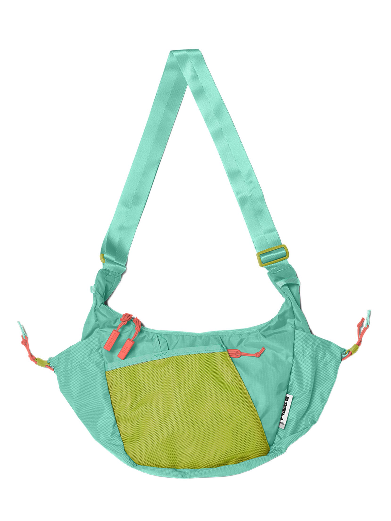 Baboon to the Moon Crescent Crossbody Bag, Main, color, Aqua Drift