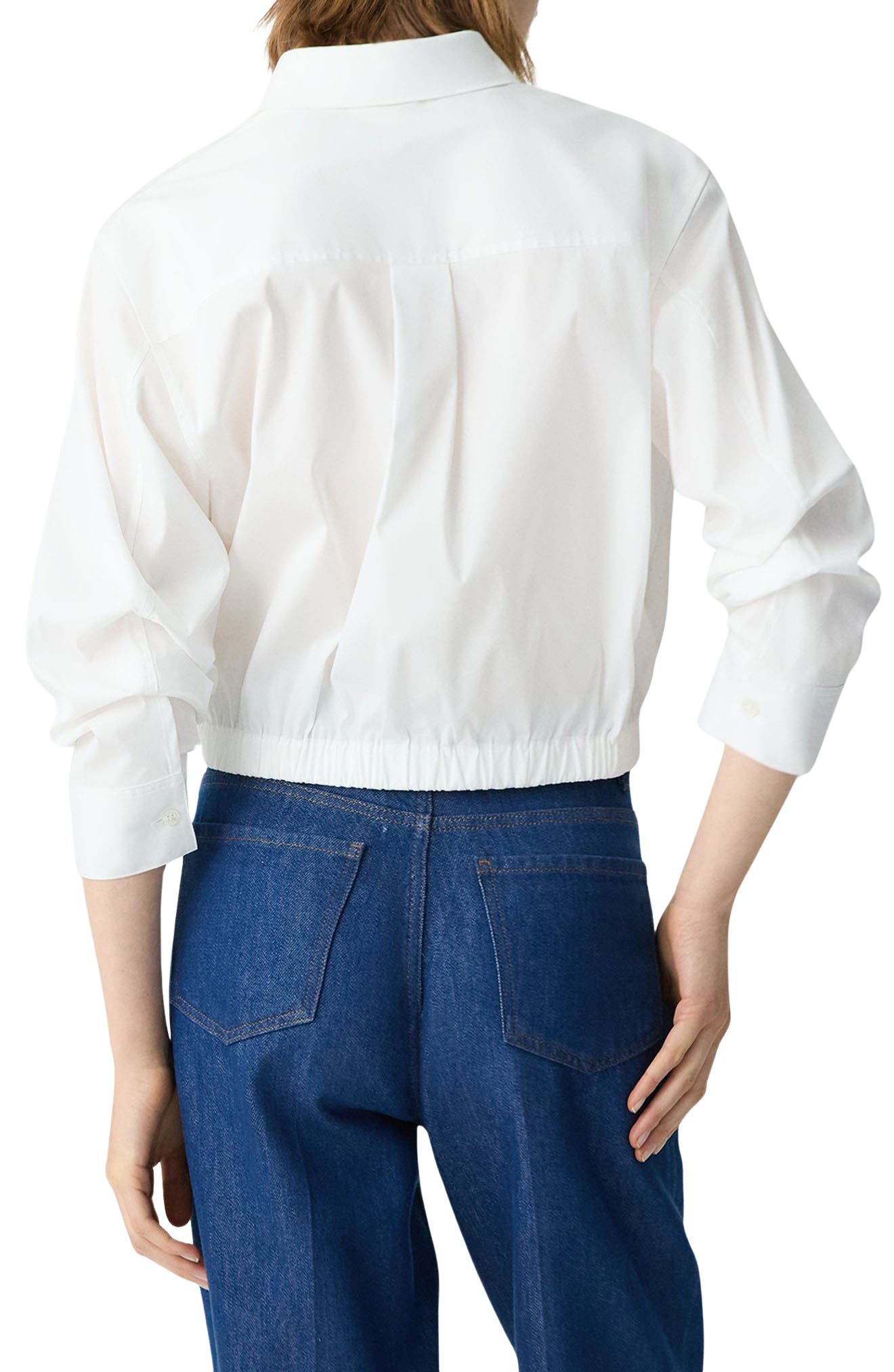 Fixed Sleeve Cotton Blend Shirt - image 2