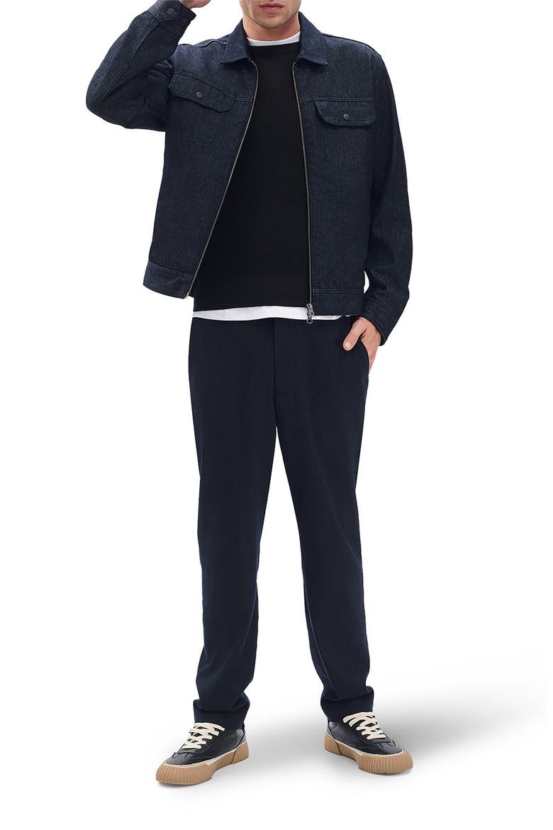 Jayce Silk & Cotton Sweater, Alternate, color, BLACK