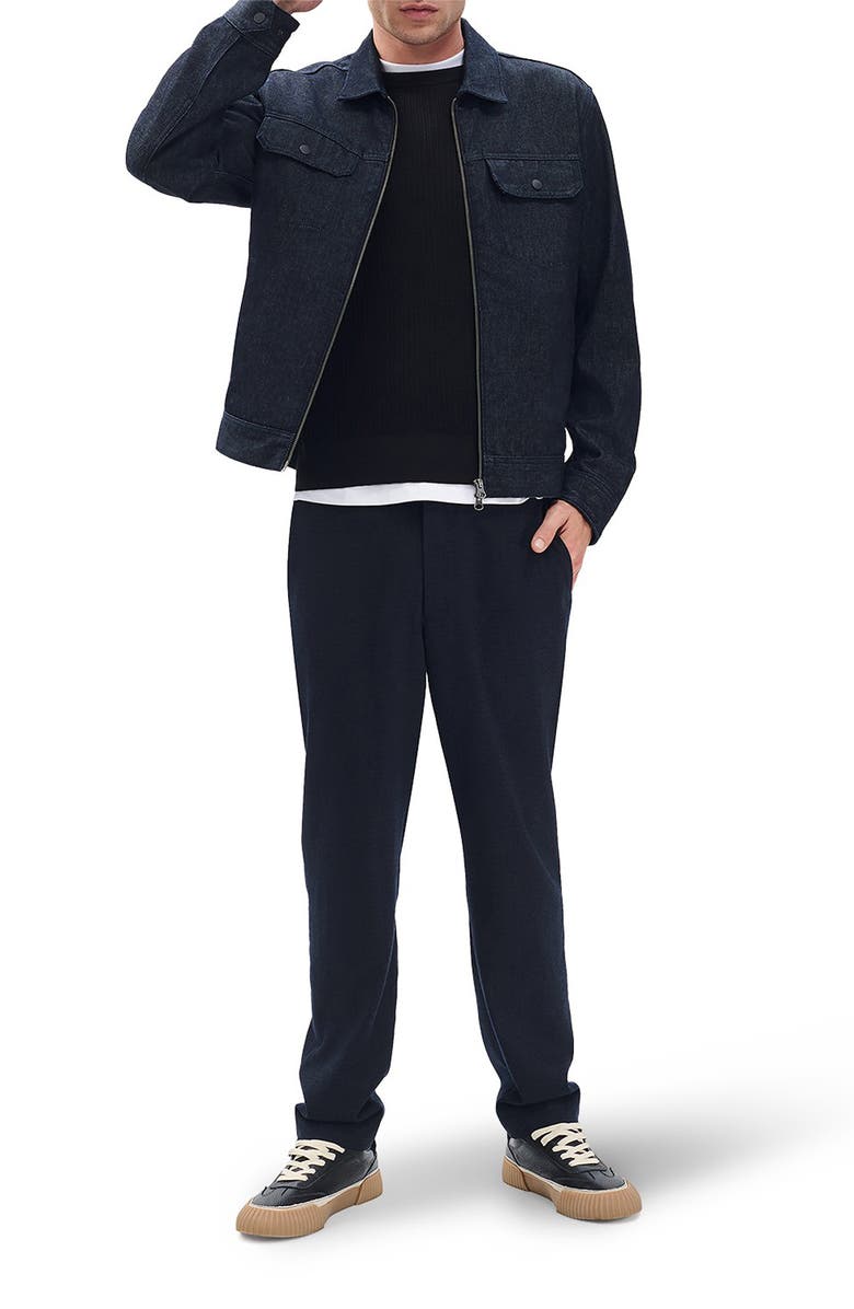 rag & bone Jayce Silk & Cotton Sweater, Alternate, color, Black