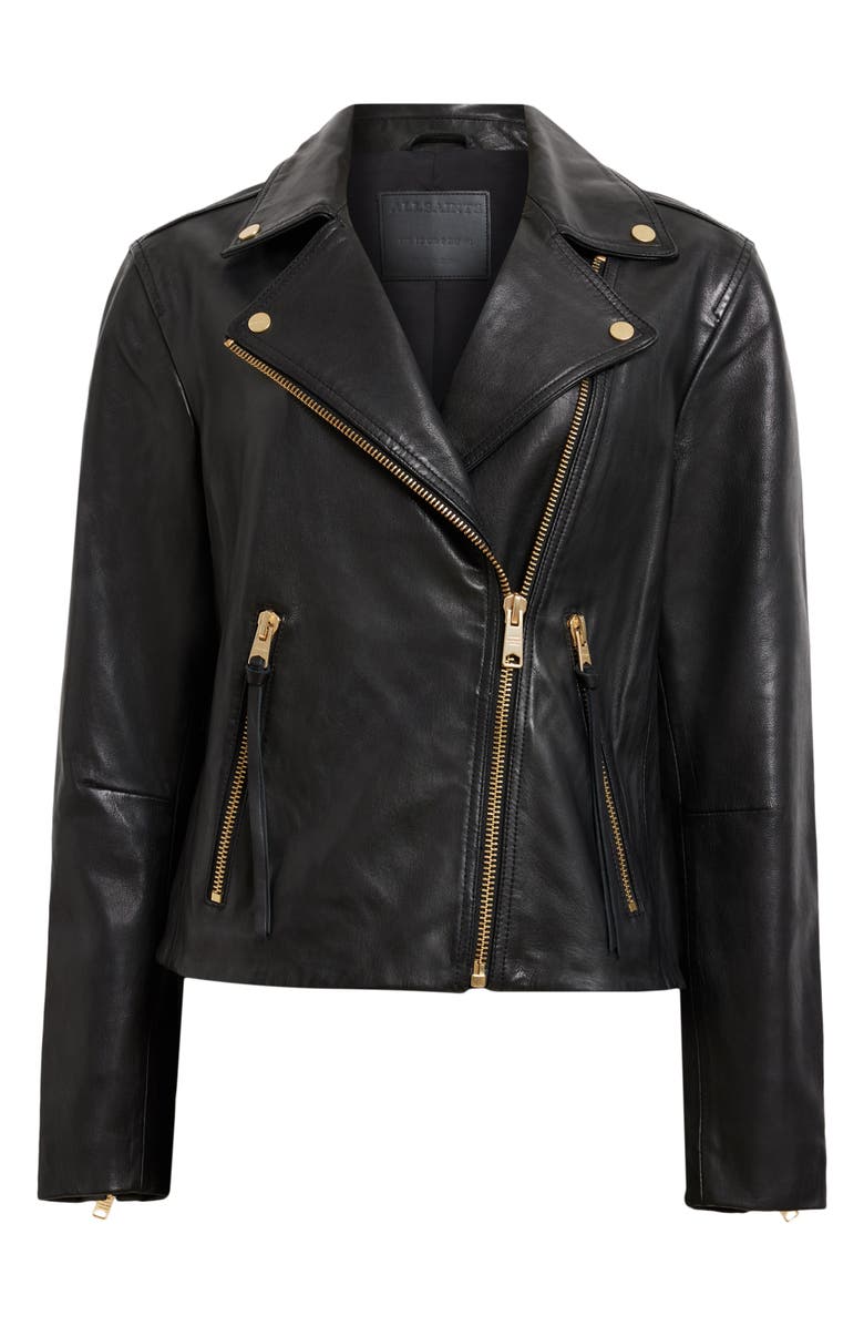 AllSaints Dalby Leather Biker Jacket, Alternate, color, 