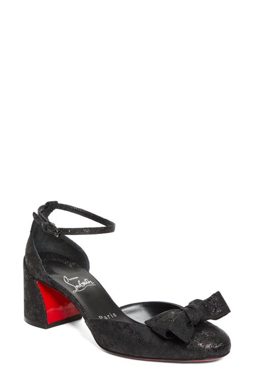 Christian Louboutin Jane Bow Red Sole Pumps In Black