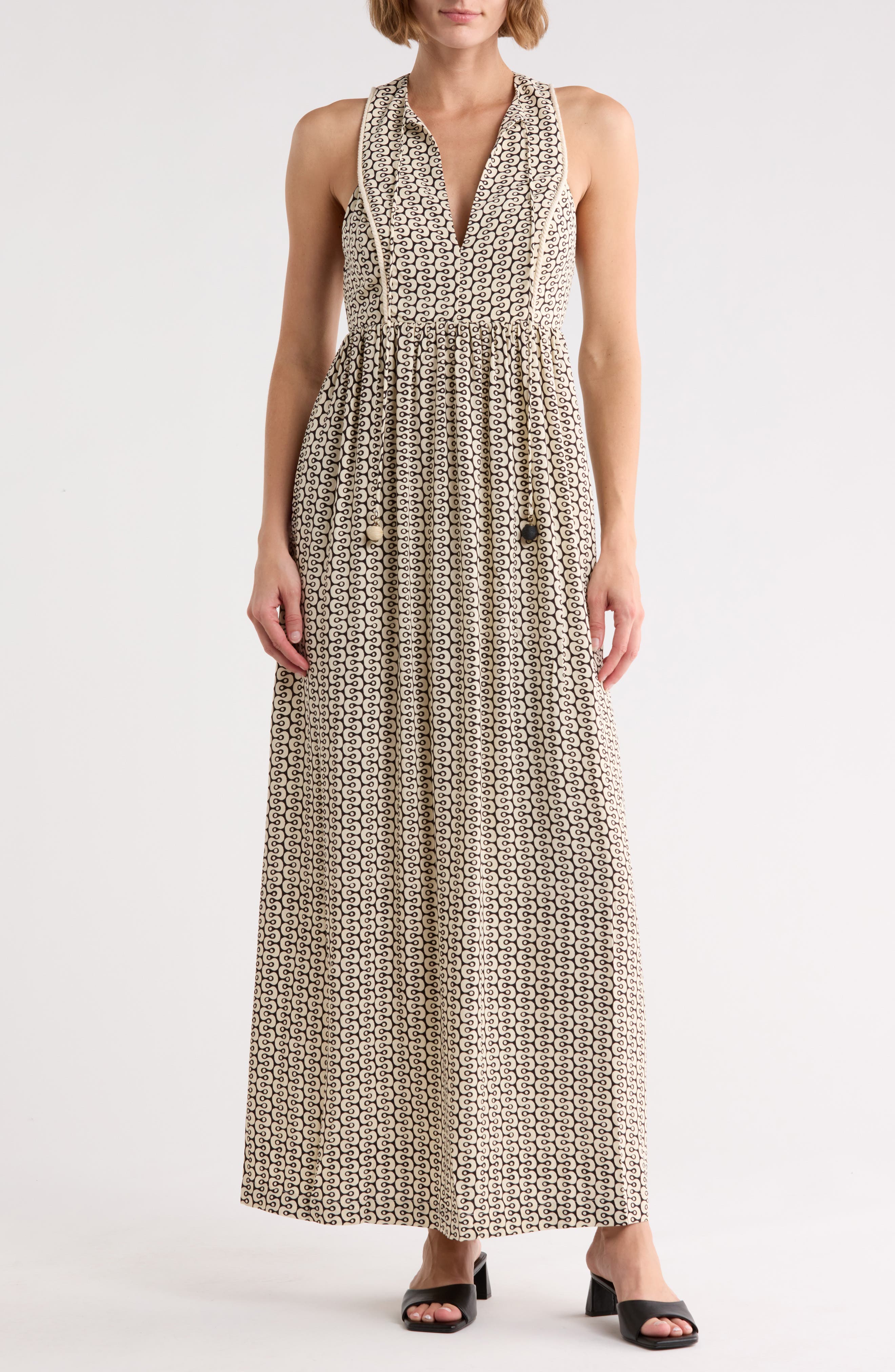 DRESS TO Split Neck Maxi Dress