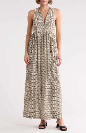 Split Neck Maxi Dress