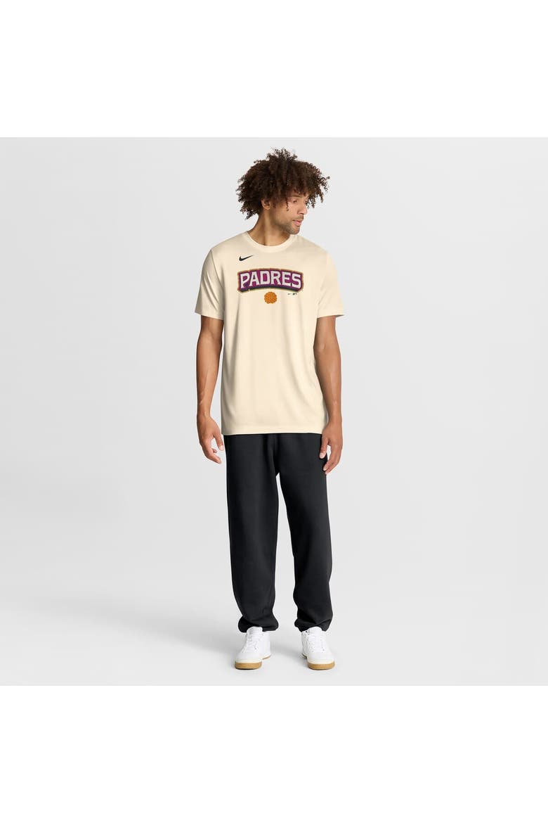 Men's Nike Cream San Diego Padres 2026 City Connect Team Phrase Script Dri-FIT T-Shirt, Alternate, color, Cream