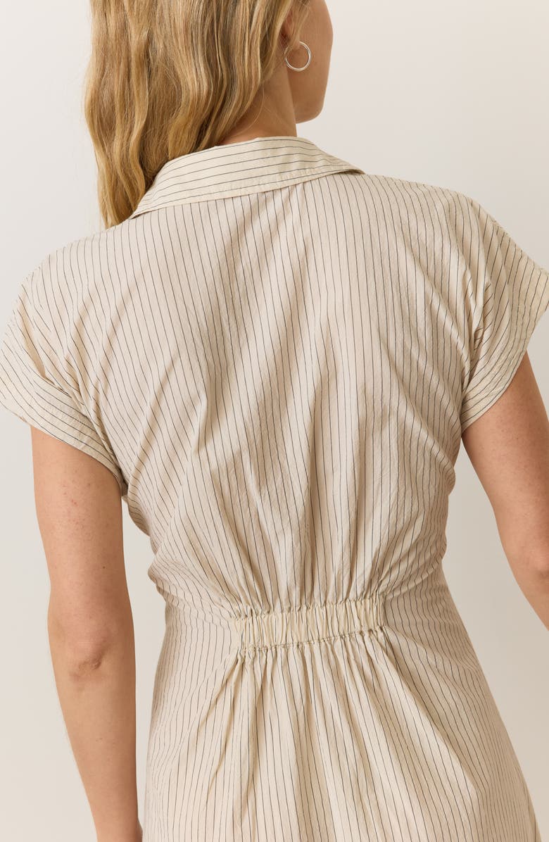 Marine Layer Nova Stripe Pima Cotton Midi Shirtdress, Alternate, color,
