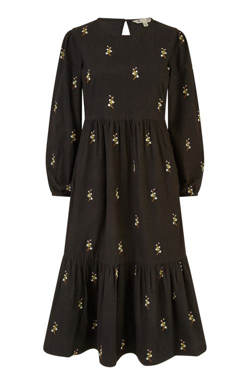 Yumi Long Sleeve Midi Floral Dress In Multi