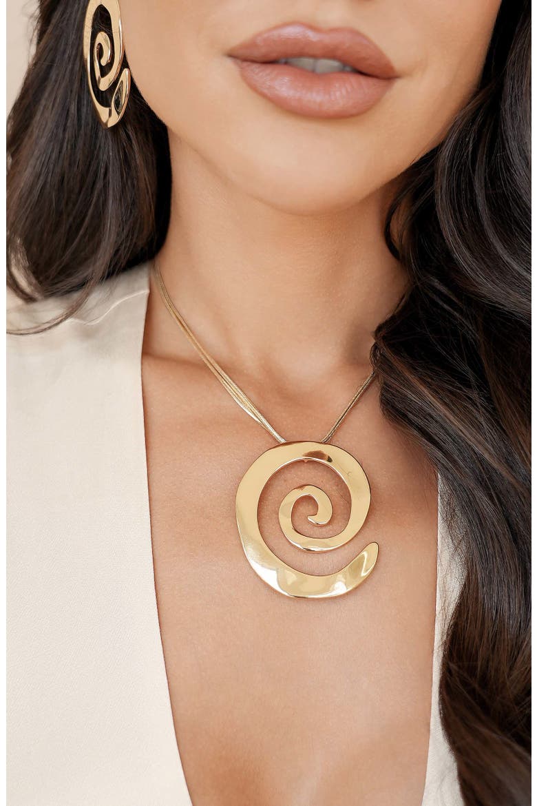 Aura Swirl Pendant Necklace, Alternate, color, GOLD