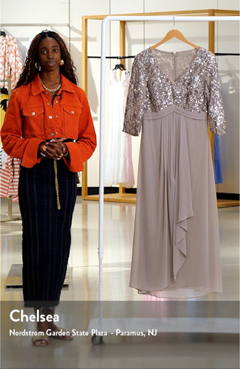 Sequin A-Line Evening Gown, sales video thumbnail