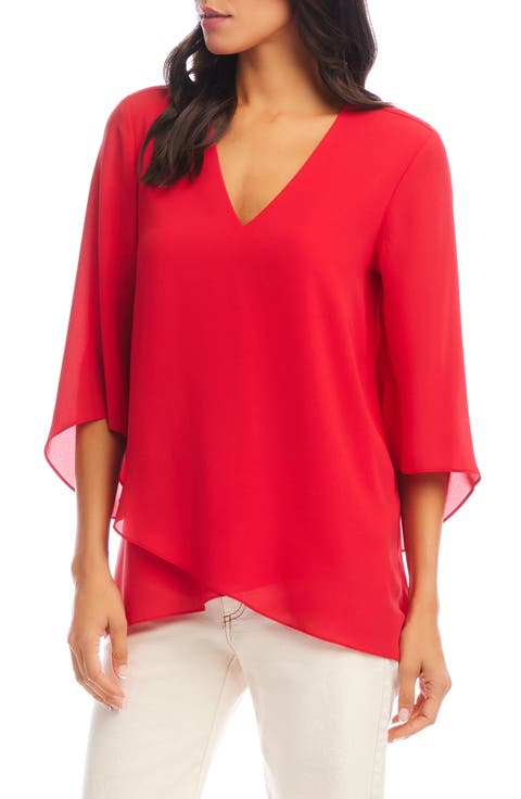Asymmetric Hem Crepe Top (Regular & Petite)