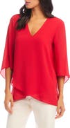 Karen Kane Asymmetrical Crepe Top