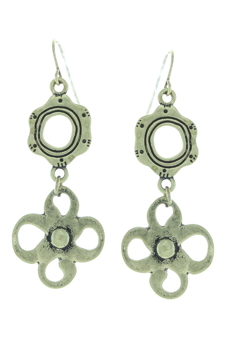 Organic Shape Charm Collection Necklace & Earrings Set, Main, color, WORN GOLD