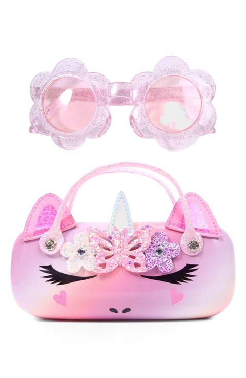 Kids' Gwen Daisy Unicorn Purse & Flower Sunglasses Set (Big Kid)