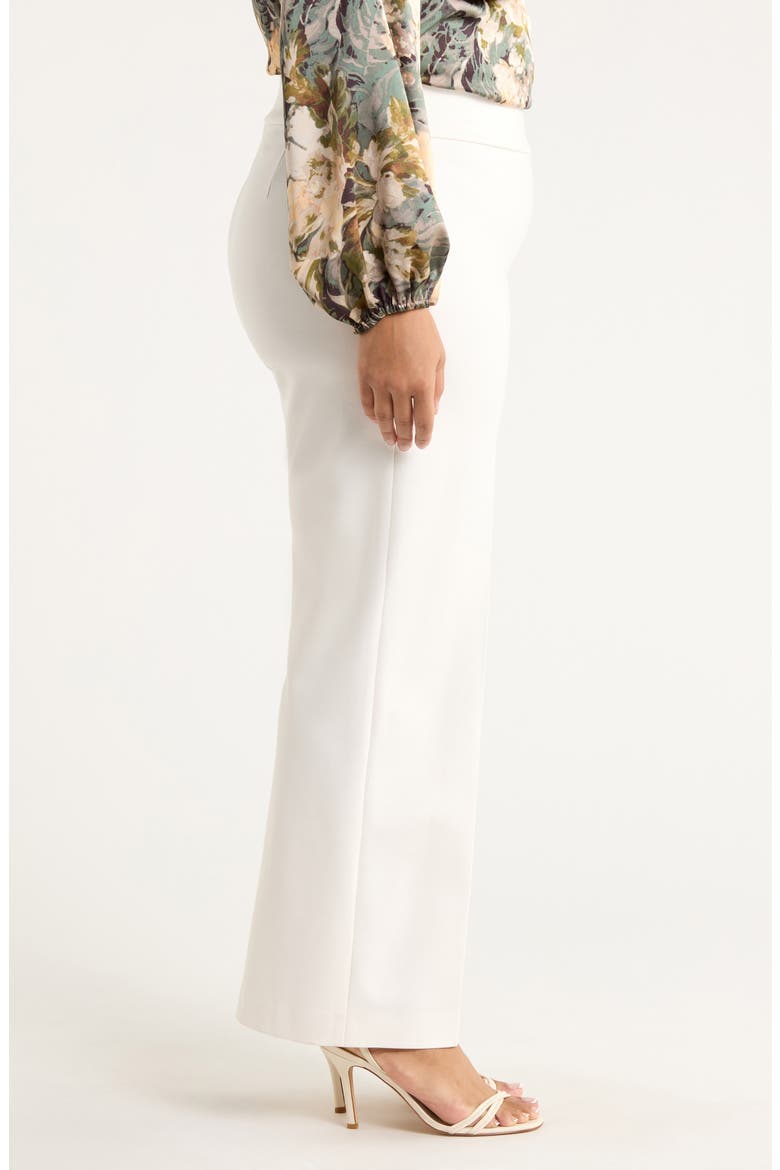 High Waist Wide Leg Pull-On Pants, Alternate, color, WHITE DOVE