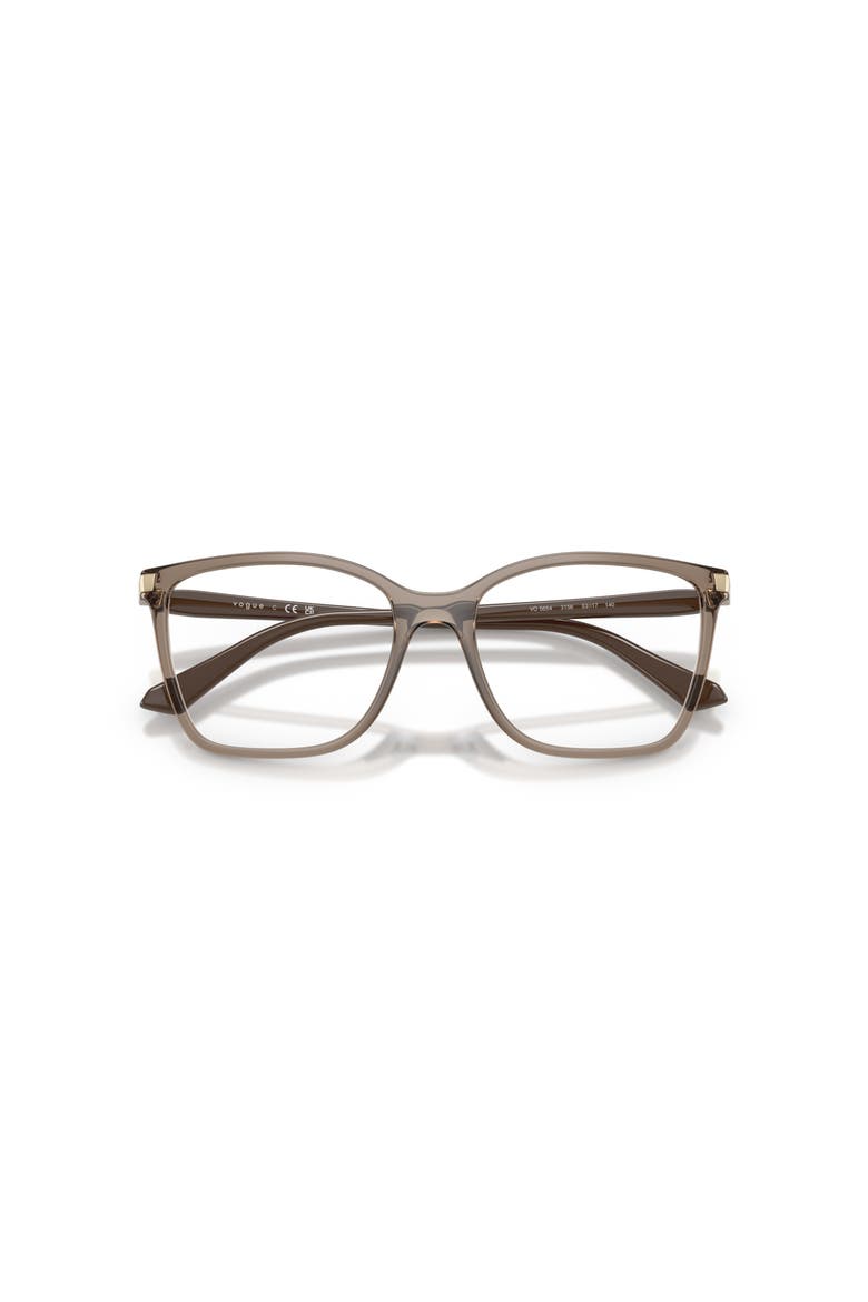 53mm Square optical glasses, Alternate, color, Brown